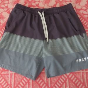 brave clothing activewear lined shorts L